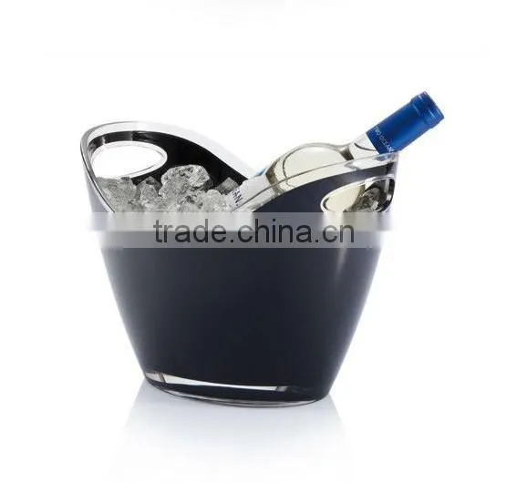 8L Plastic double color ice bucket for bar wholesale and promotion