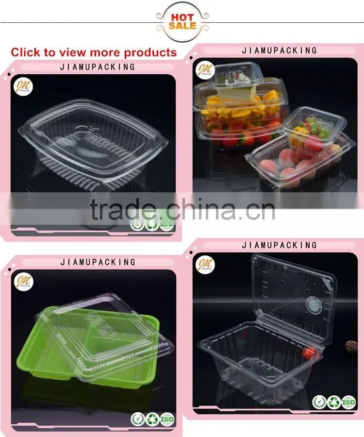 Clear plastic french fries packaging box