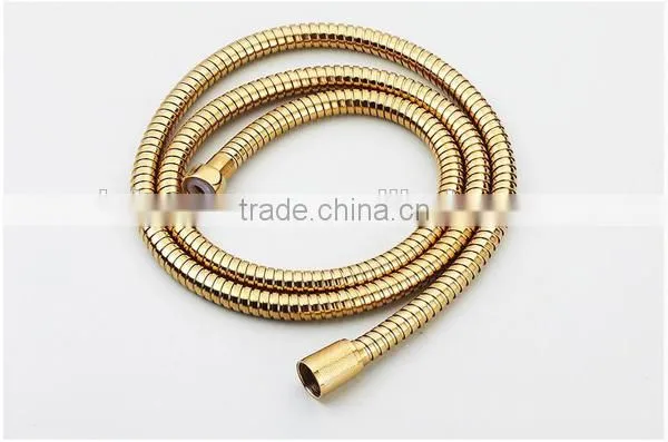Gold shower hose extension, shower flexible stainless steel hose, 1.5m hot water flexible hose