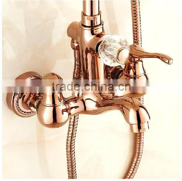 bathroom rain shower taps, titanium gold shower taps