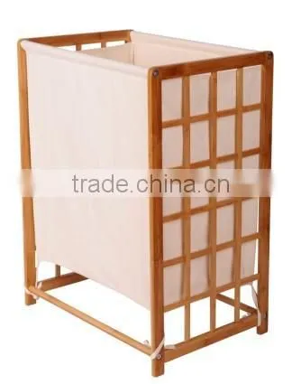excellent simple cheap bamboo laundry storage basket with cotton liner