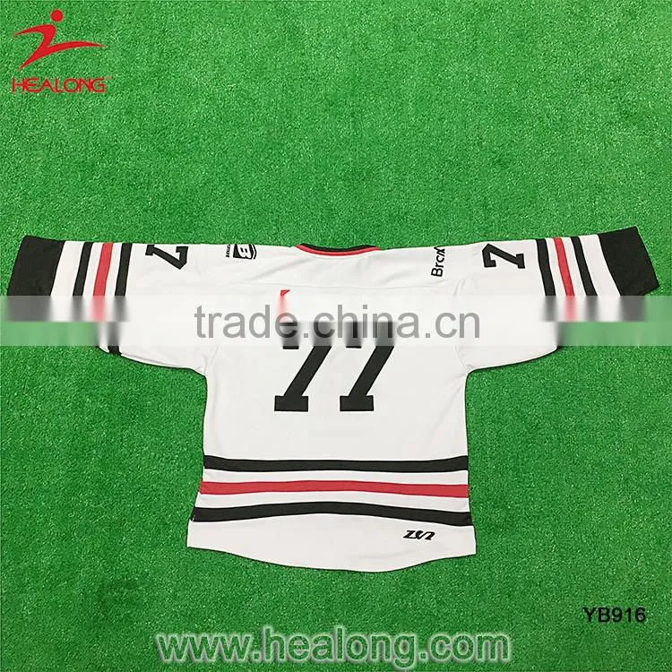 Mens 2016 Hot Sale Custom Embroidery Logo Unique International Hockey Jersey Shirts Wears Nhl