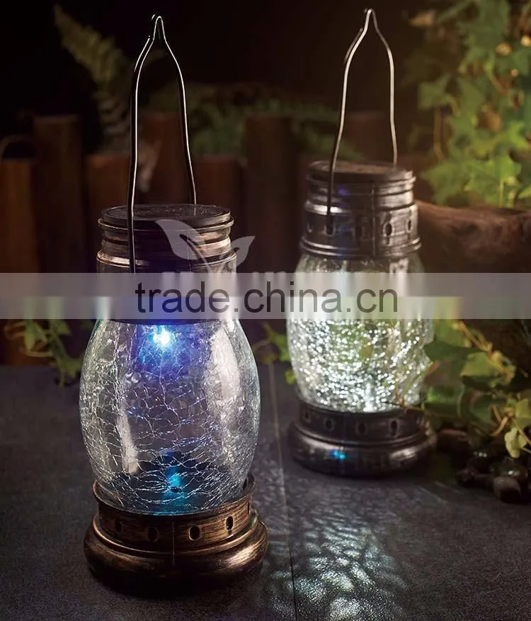 sun jar decorative lights, white color light solar jar light, garden lights solar led