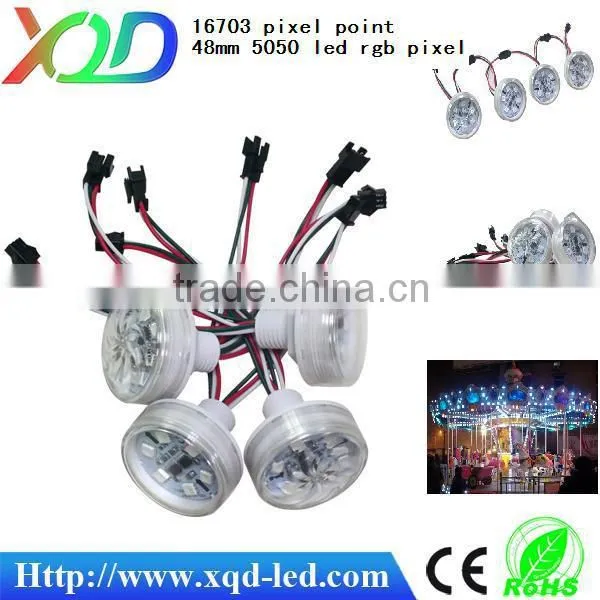 auto controller led point light 8205ic pixels 48mm 6leds smd 5050 rgb chip