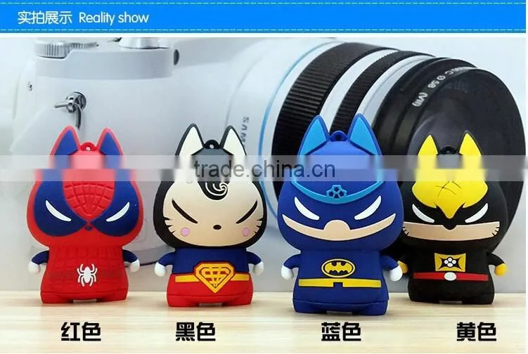 Cartoon 8800mah Power Bank Battery Pack Batman Darth Vader Spider Man Marvel's The Avengers Portable Battery Charge