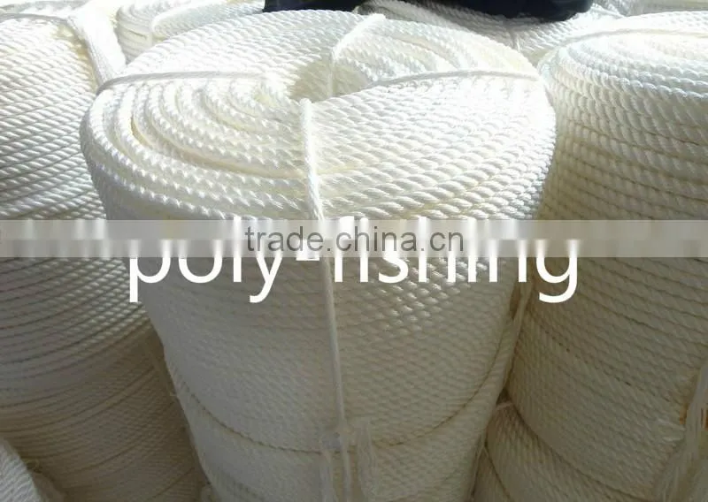 Twisted nautic polyester ropes