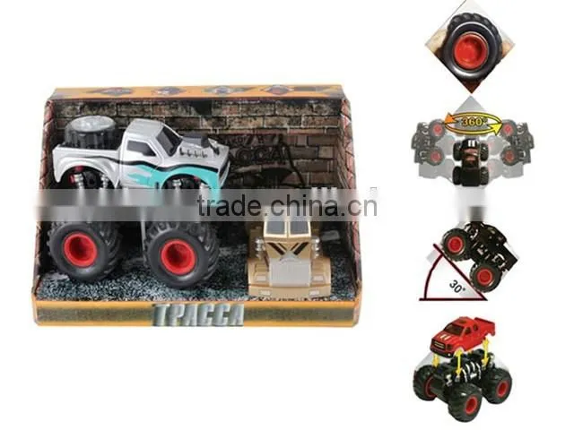 Plastic vehicle 4 Wheel Drive Friction Car with TPR soft wheels