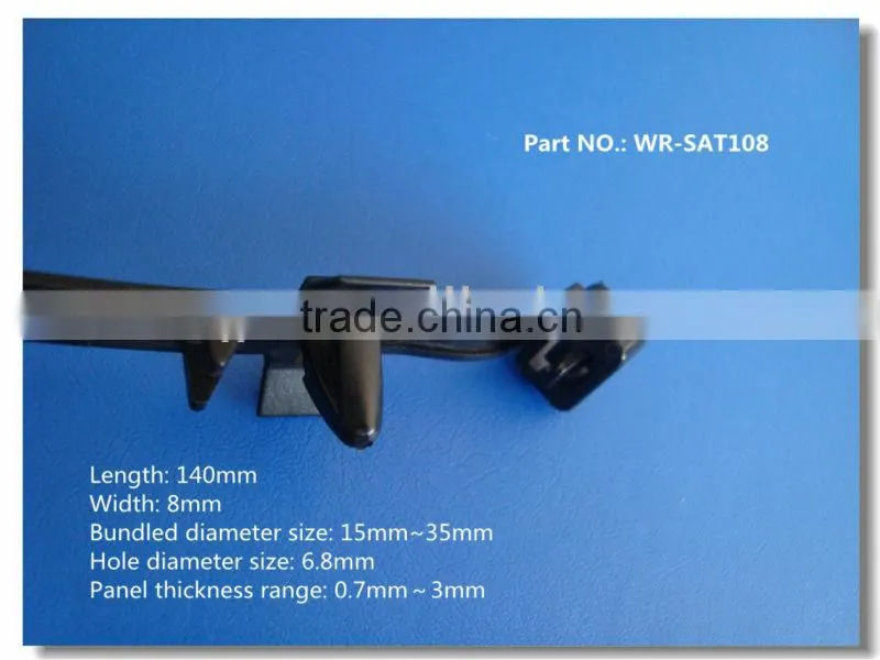 self locking natural black nylon cable tie