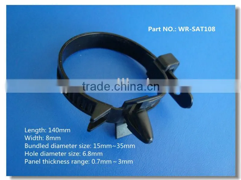self locking natural black nylon cable tie