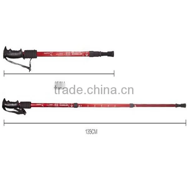 New product 3 sections Straight shank alpenstock hiking walking sticks
