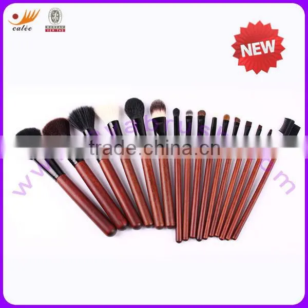 EYA 16pcs synthetic hair coffee makeup brush