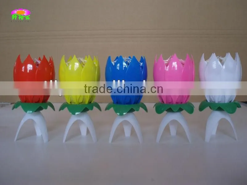 flowering musical birthday candle