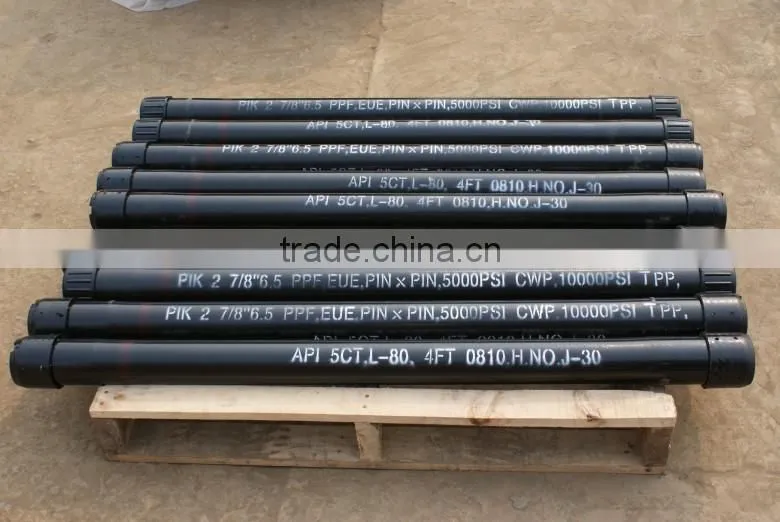 API 5CT tubing pup joint 2 7/8" L80 EUE/NU 2FT 3FT 4FT P*P P*B
