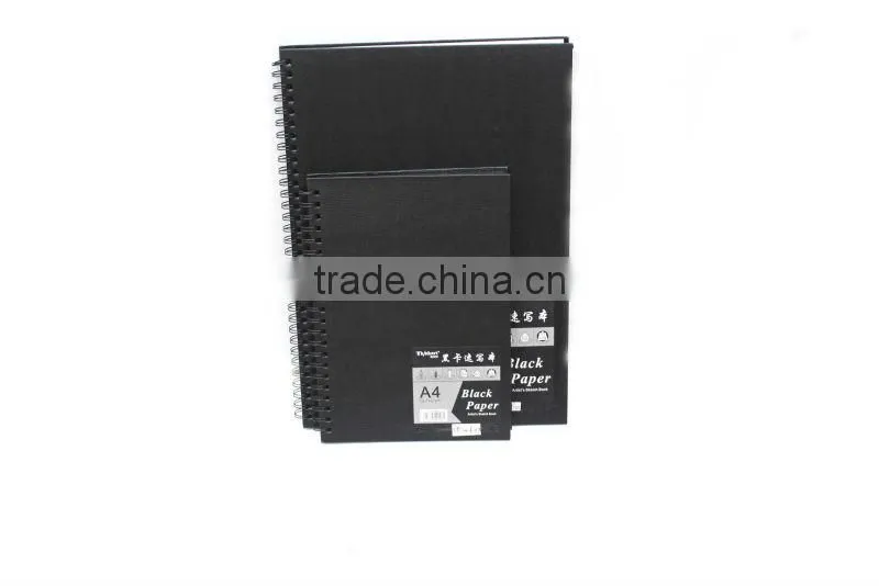 Hardcover Black paper sketch pad / black paper sketch book A4