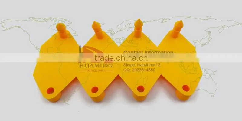 pig ear tag with TPU material in orange 32*32 mm