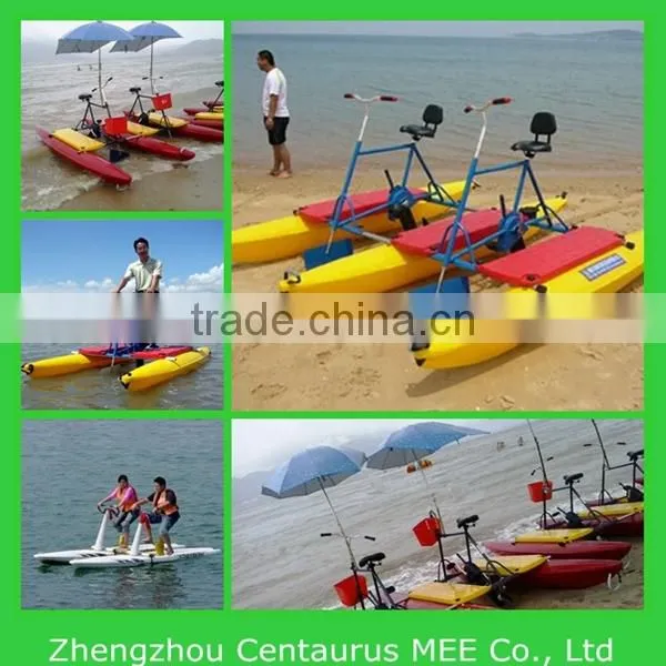 Salt water use 3 wheels water bike with colorful wheels