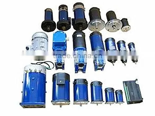 Brushed permanent magnet DC motor with worm gearbox