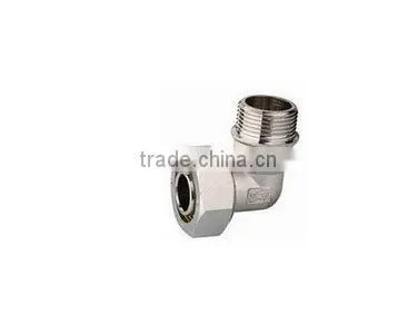 Male straight union compression fitting connector for PEX-AL-PEX bras fitting coupling for plumbing