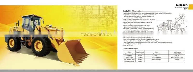 3cbm bucket 5ton DLZ956 wheel loader