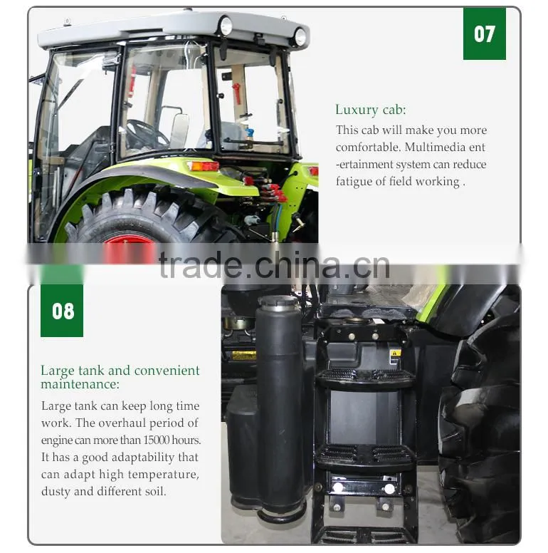 130HP 4WD TRACTOR WITH SUNROOF AND Japan NSK bearing