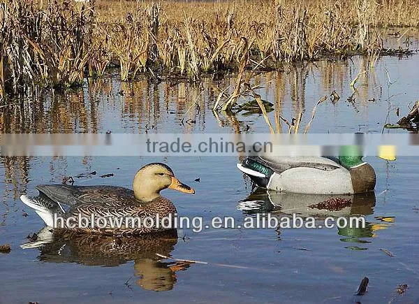 wholesale HDPE floating duck, plastic hunting duck couple decoys.