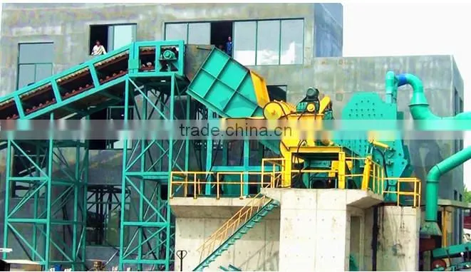 Double shaft metal shredder machine for scrap rubber