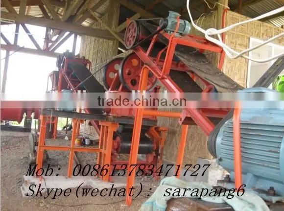 Mobile jaw crusher&vibrating screen with diesel engine