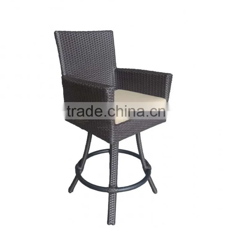 High quality modern cheap resin wicker woven used bar stools