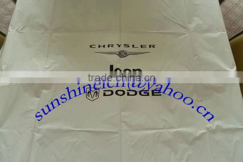 clear color plastic car seat cover with one pocket
