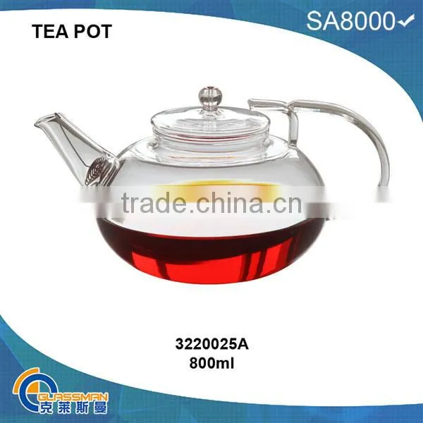 heat resistant glass teapot