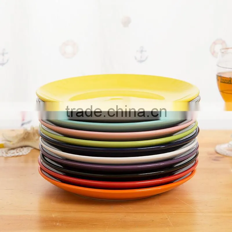with sgs certification colored ceramic plate