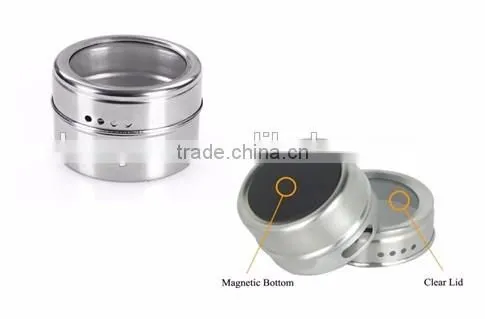 Multipurpose Storage Spice Jar Magnetic Steel Spice Jar