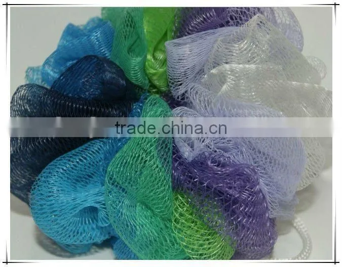 Colorful Netting PE Mesh Bath Sponge Flower Balls
