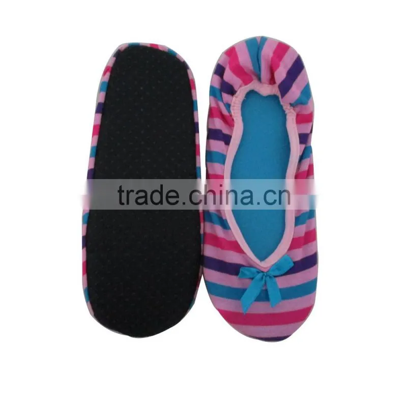 Trade assurance fashion casual stripe flat roll up shoes