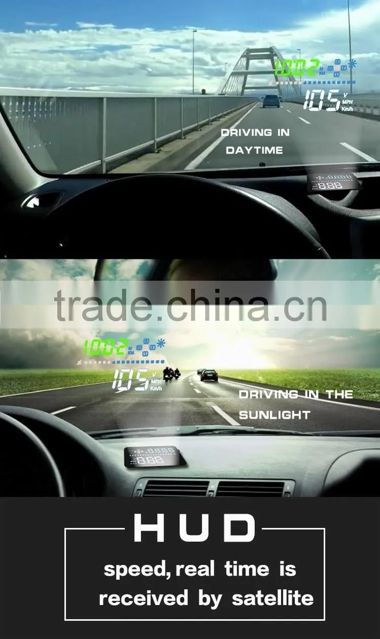 Universal Head Up Display With GPS 3.5 inch Screen HUD For Car Auto Speed Monitor For Wholesale