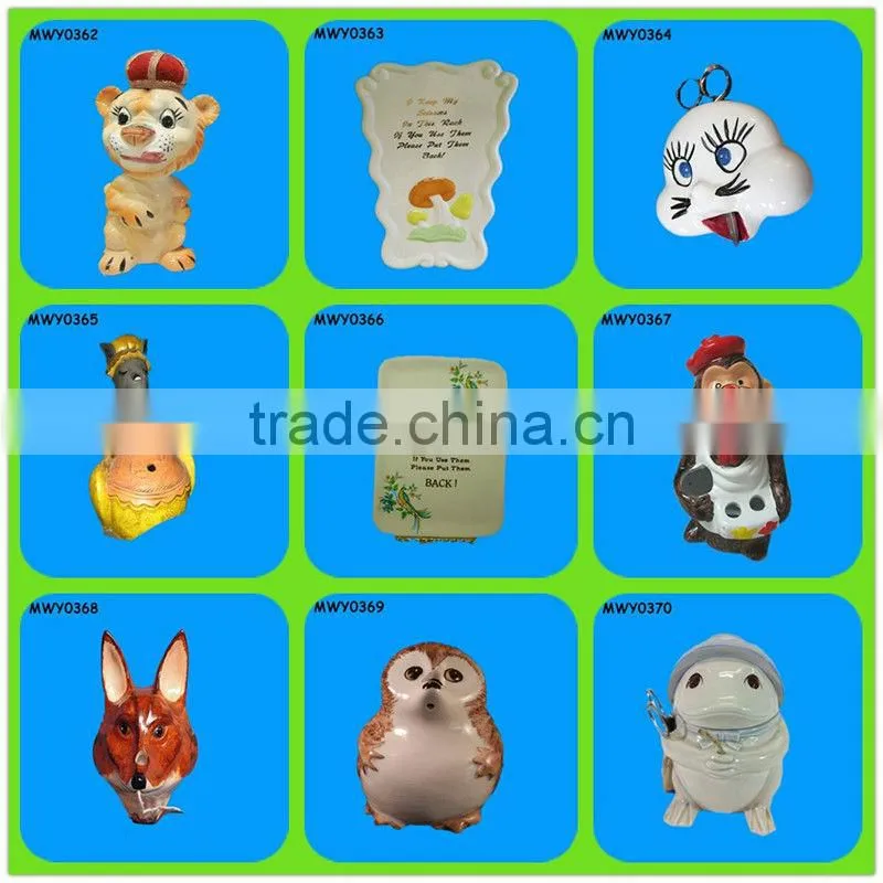 Wholeasale decorative animal ceramic stationery scissor holder