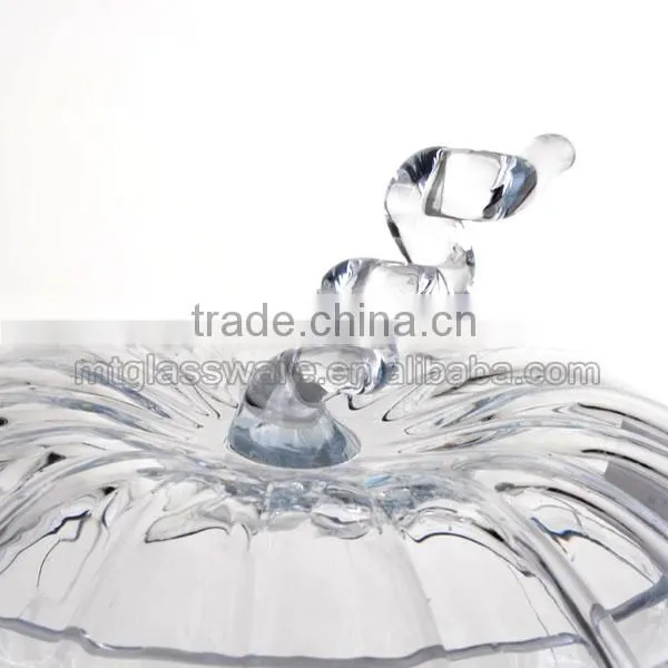 the glass pumpkin shaped beverage dispenser with metal stand