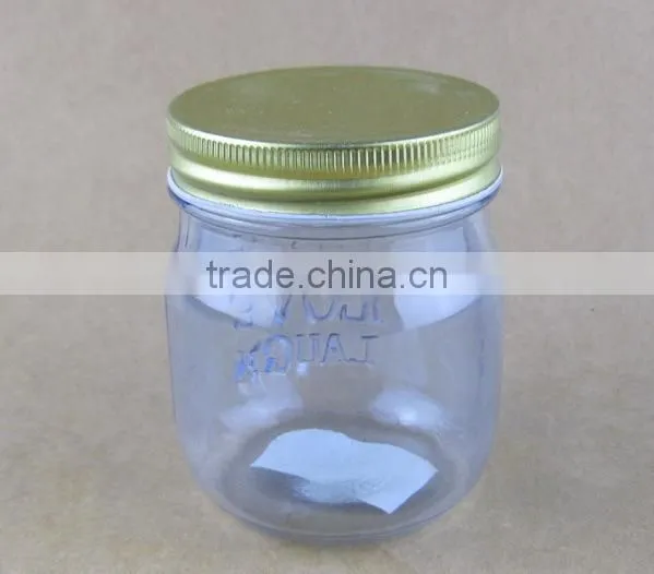 light blue glass jar new mason jar with metal cap 250ml