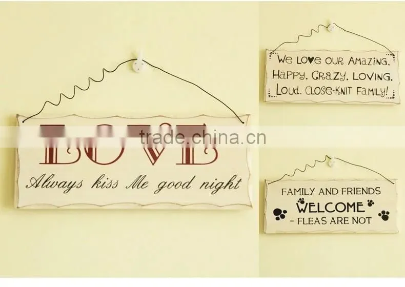 Decorative diy kids door plate,home deco wood doorplate