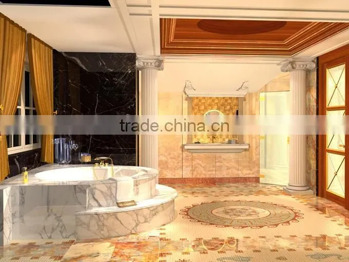 Indoor bathroom decoration stone carving baignoire en marbre