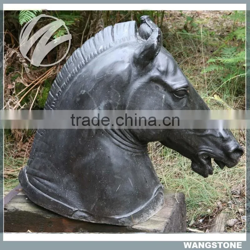Horse head metal sculpture