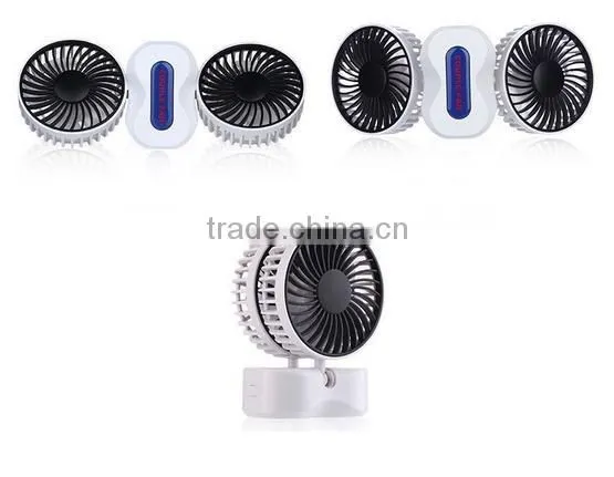 USB desktop folding fan, portable office couple double headed small fan LS Eplus