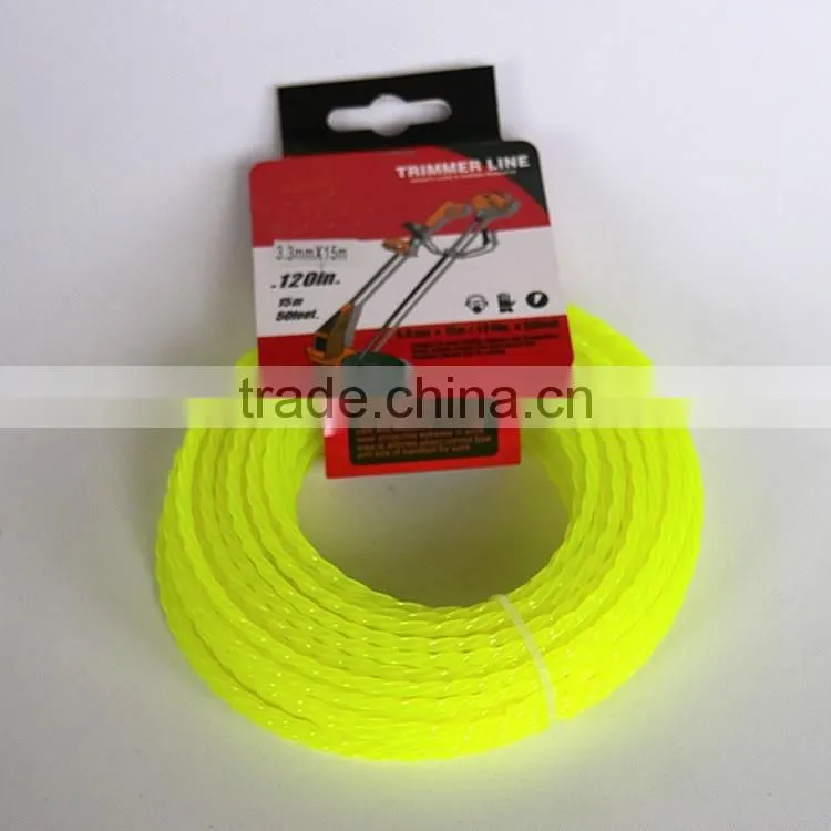 Wholesale twisted nylon monofilament Garden Grass Trimmer Line nylon twisting trimmer line