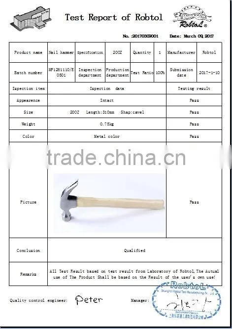 20oz claw hammer wood handle shaft fibreglass magnetic steel head curved nail removal
