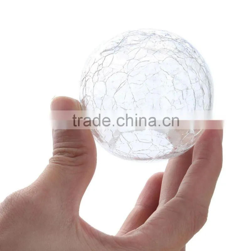 3 Pack Solar Glass Ball Lights Changing Color LED Light Outdoor Garden Light NEW