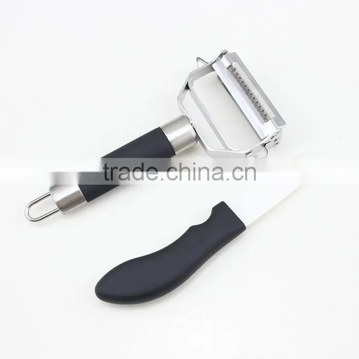 Stainless Steel Peeler Ceramic Knife Set Packed in EVA Tray