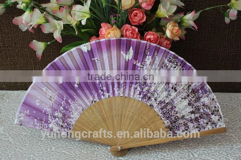 High-grade bamboo ladies silk hand fan