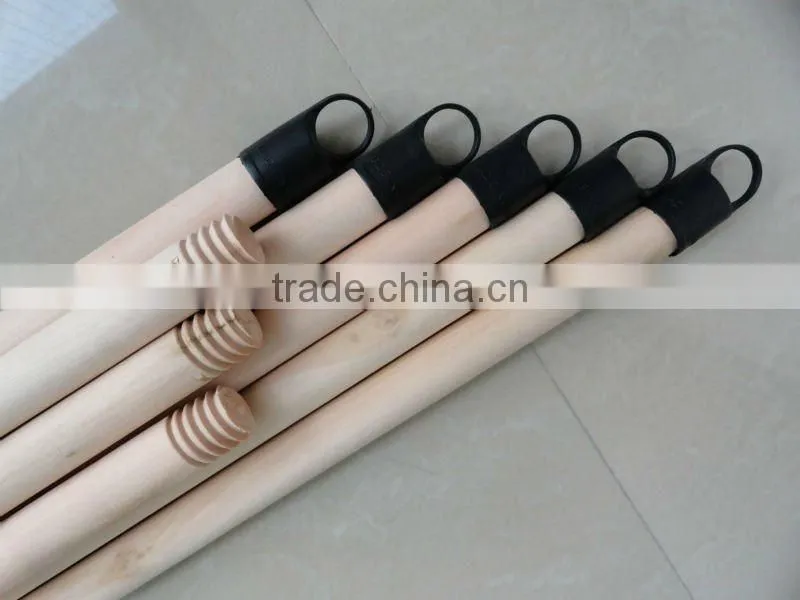 Black cap natural round wooden poles