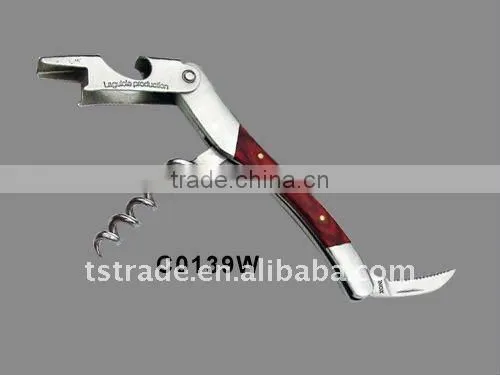 2014 Multi function stainless steel wine bottle opener keychain K313A