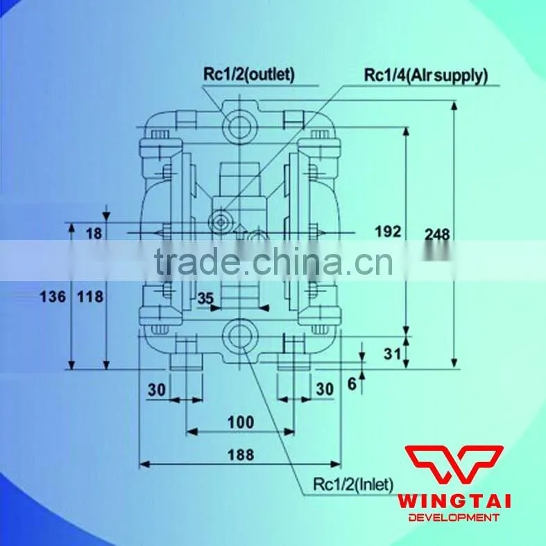 35L/min Double diaphragm air pump